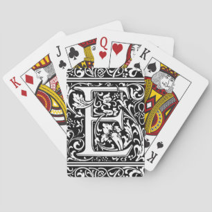 Baraja De Cartas Letra E Monograma Medieval Art Nouveau