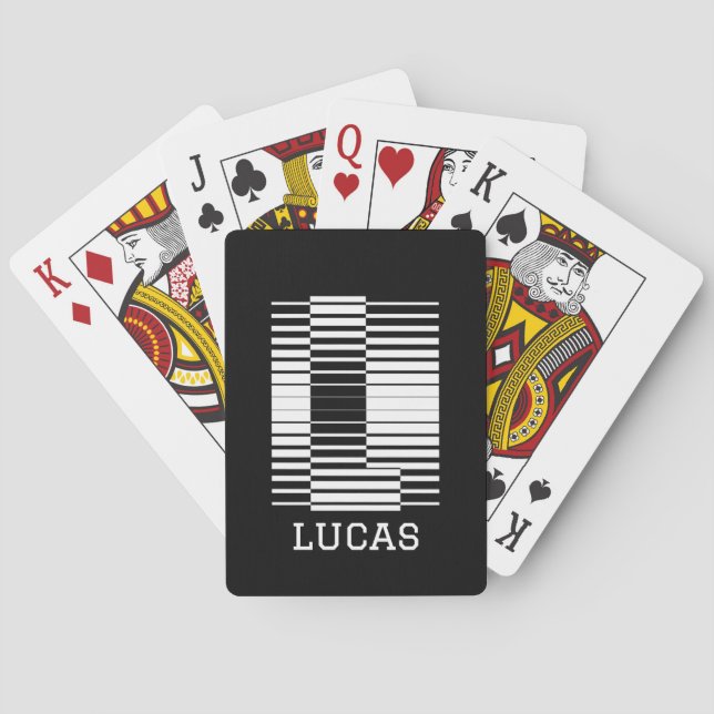 BARAJA DE CARTAS LETRA INICIAL L - NOMBRE DEL ALFABETO L (Reverso)