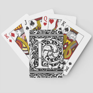 Baraja De Cartas Letra L Monograma medieval Art Nouveau