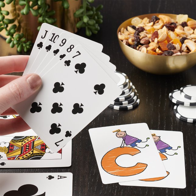 Baraja De Cartas Letra naranja C (Subido por el creador)