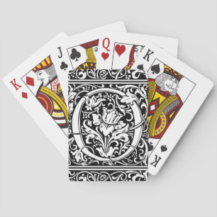Baraja De Cartas Letra O Monograma Medieval Art Nouveau