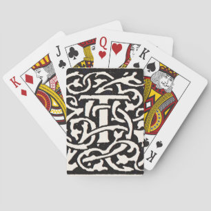 Baraja De Cartas Letra T Art Nouveau Monograma Vintage