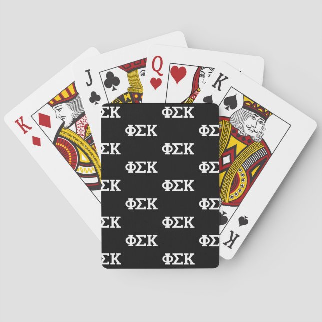 Baraja De Cartas Letras de Phi Sigma Kappa (Reverso)
