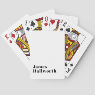 Baraja De Cartas Letras modernas retro con estilo Negro editable