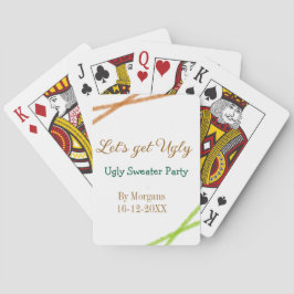 Baraja De Cartas Let's get ugly Christmas ugly sweater Partyorange 