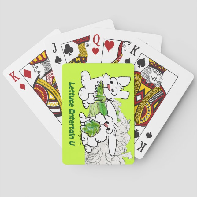 Baraja De Cartas Lettuce Entertain U Personalizado Rabbits (Reverso)