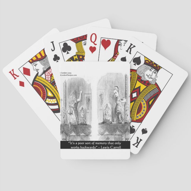 Baraja De Cartas Lewis Carroll Graphic & Famous Quote (Reverso)