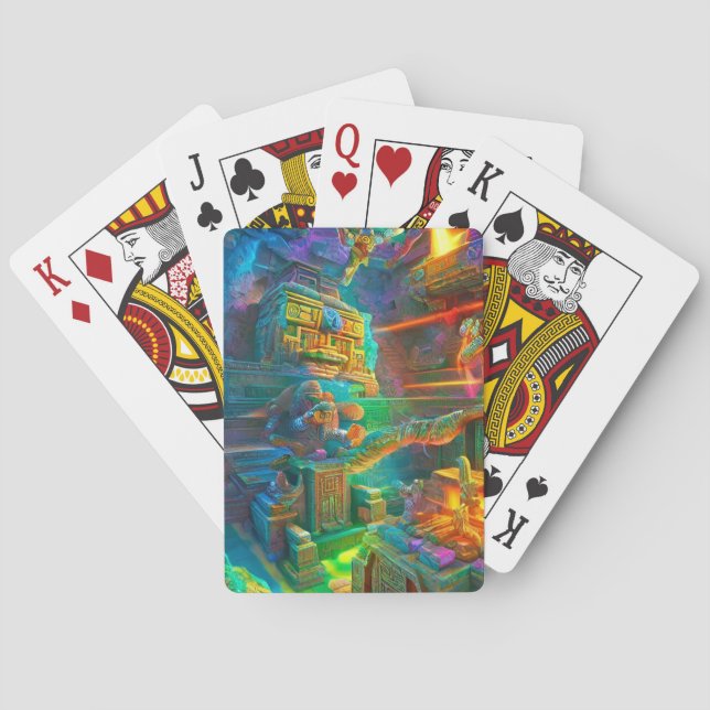 Baraja De Cartas Leyendas del templo oculto #6 (Reverso)