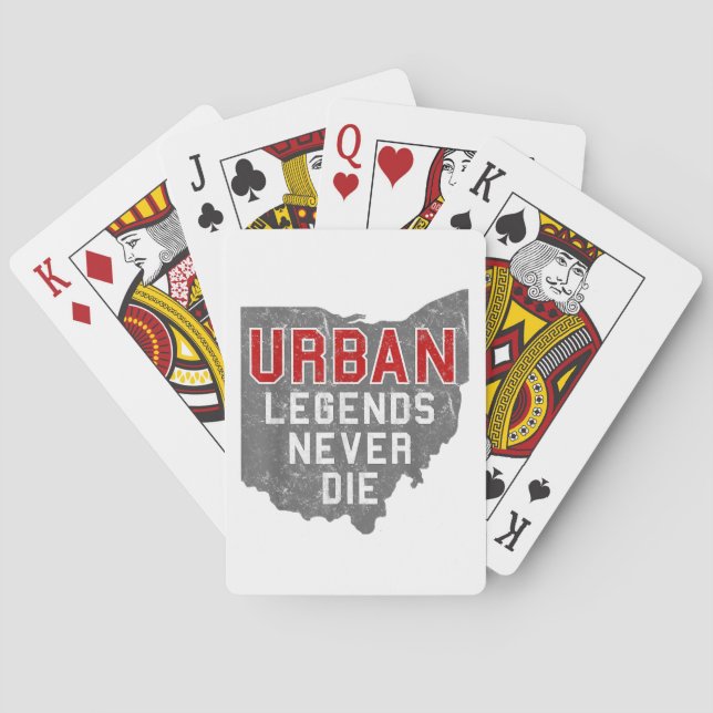 Baraja De Cartas Leyendas urbanas nunca mueren en estado de Ohio (Reverso)