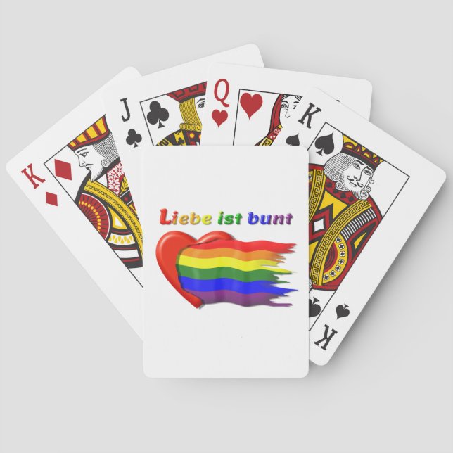 Baraja De Cartas LGBT Regenbogen 2 - Love Spielkarten (Reverso)