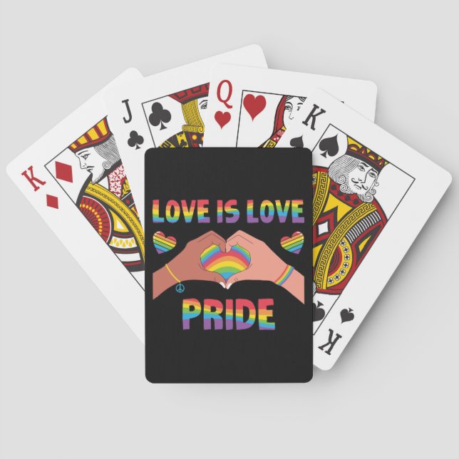 Baraja De Cartas LGBTQ - El amor es amor - Orgullo (Reverso)