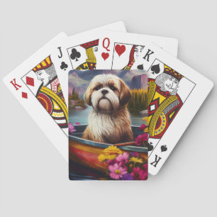 Baraja De Cartas Lhasa Apso en un remo: Una aventura escénica