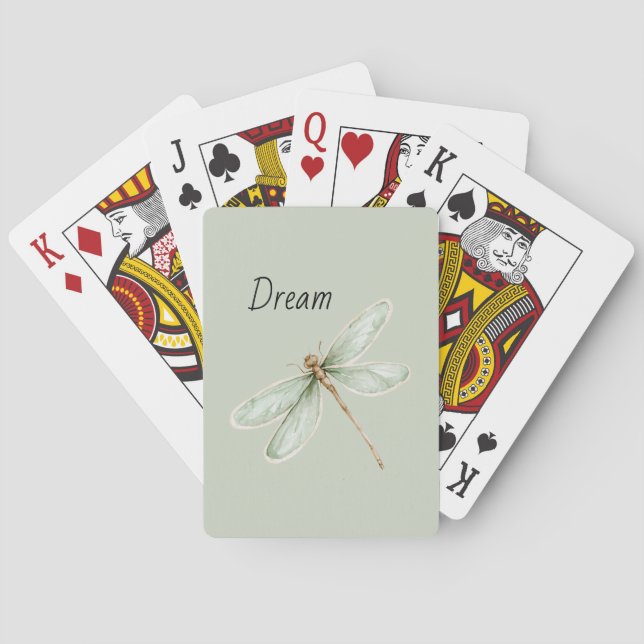 Baraja De Cartas Libélula Sueño Menta (Reverso)