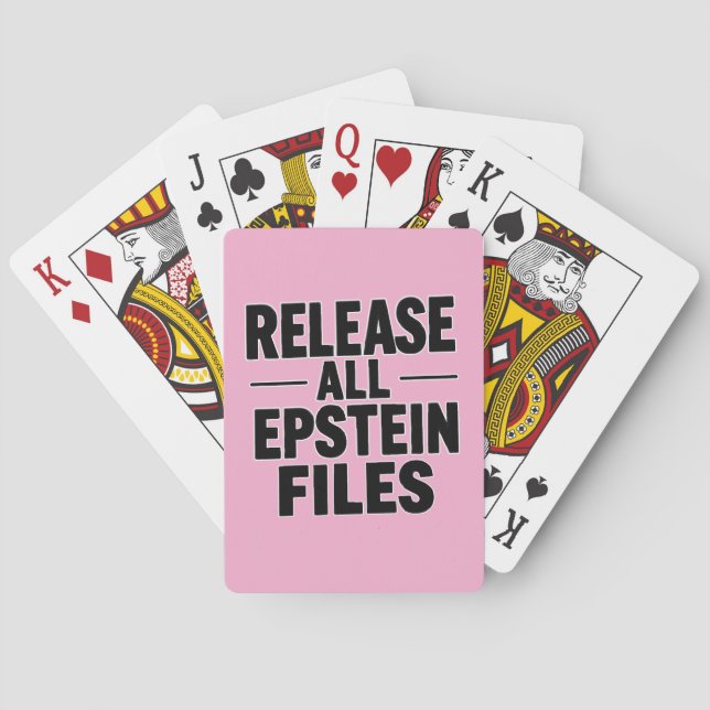 Baraja De Cartas Liberar todos los archivos Epstein (Reverso)