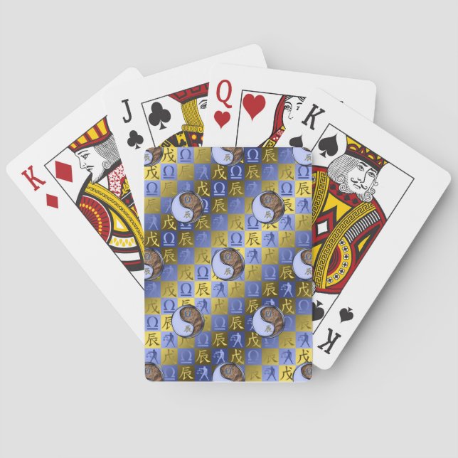 Baraja De Cartas Libra y Dragón de Tierra (Reverso)