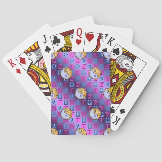 Baraja De Cartas Libra y Gallo de Fuego (Reverso)