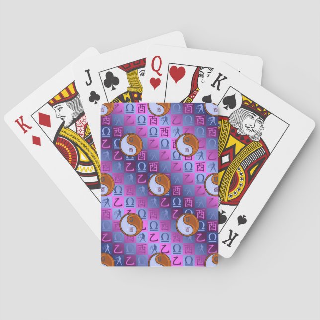 Baraja De Cartas Libra y Gallo de Madera (Reverso)