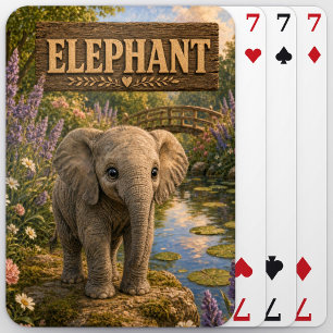 Baraja De Cartas Libro de Cuentos de Bebé Elefante Lindo Animal de 