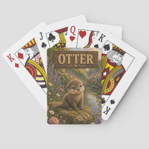 Baraja De Cartas Libro de Cuentos de Bebé Nutria Lindo Animal de Gu