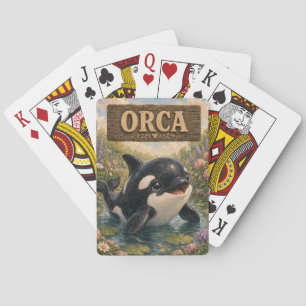 Baraja De Cartas Libro de cuentos de bebé orca lindo Animal de guar