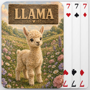 Baraja De Cartas Libro de Cuentos de Llama Adorable Nursery Animal
