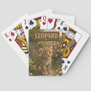 Baraja De Cartas Libro de Historias de Bebé Leopardo Tierno Animal