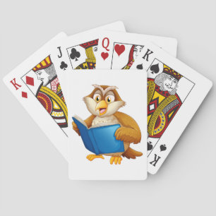 Baraja De Cartas Libro de lectura de búho sabio