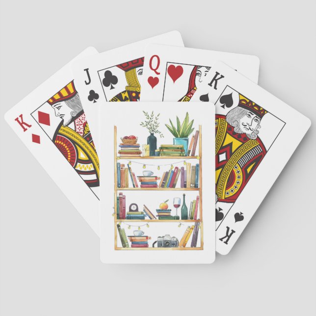 Baraja De Cartas Libro de libros Lover Coffee Tea (Reverso)
