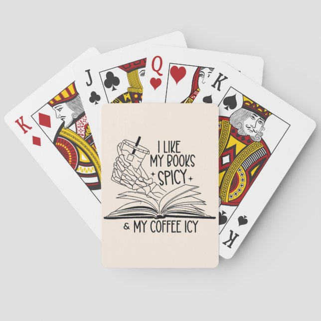 Baraja De Cartas Libros picantes y café helado (Reverso)