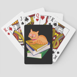 Baraja De Cartas Libros - Regalo de los libros y gatos