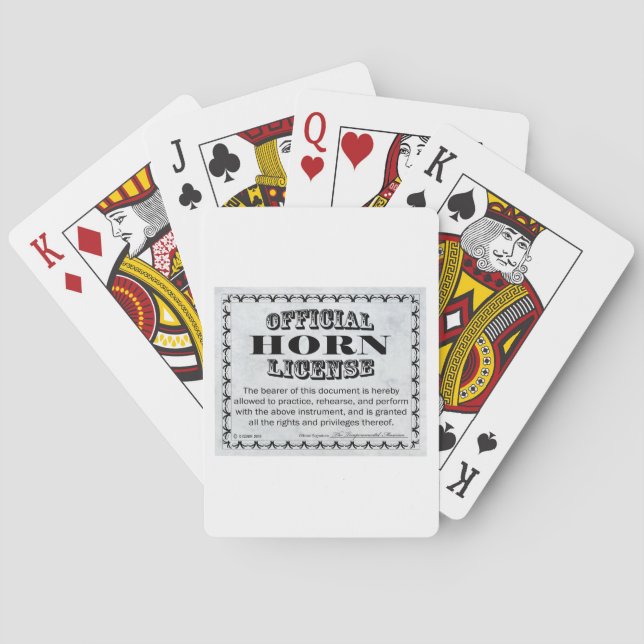 Baraja De Cartas Licencia de Horn (Reverso)