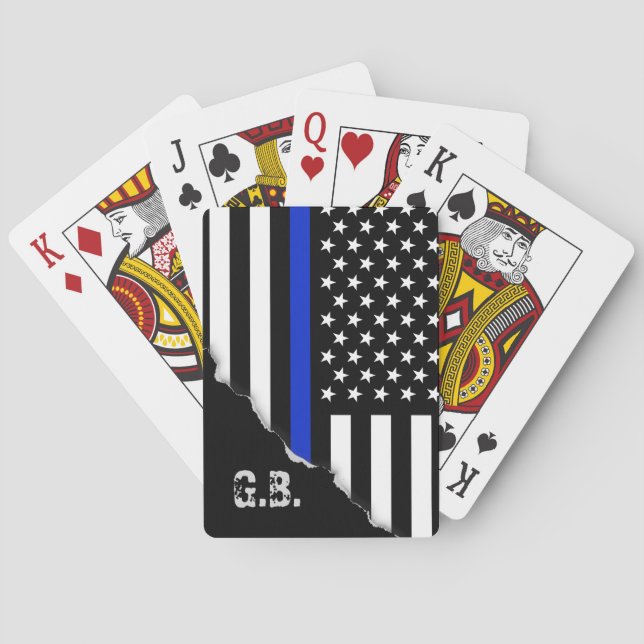 Baraja De Cartas Ligeramente hacia fuera rasgadas iniciales del (Reverso)