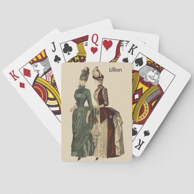 BARAJA DE CARTAS LILLIAN ~ MODA DE VINTAJE ~ COSTUMES ~ (Reverso)