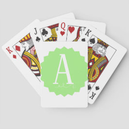 Baraja De Cartas Lime Green Initial Classic Playing Cards
