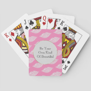 Baraja De Cartas Límites de diamante blanco gris rosado