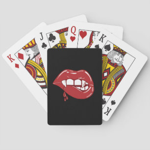Baraja De Cartas Límites rojos de vampiros goteando gotas de sangre