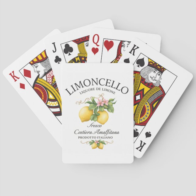 Baraja De Cartas Limoncello Italy Amalfi Coast (Reverso)