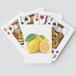 Baraja De Cartas Limones Amarillos Brillantes y Frescos