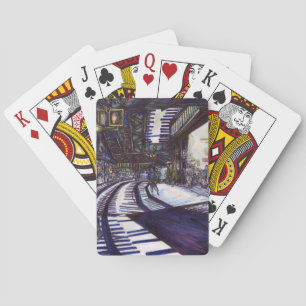 Baraja De Cartas Limpiando el piano
