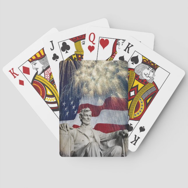 Baraja De Cartas Lincoln y Fireworks (Reverso)