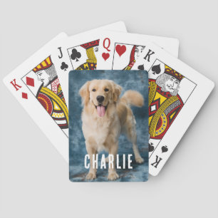 Baraja De Cartas Lindo Animal Personalizado Mascota Labrador Retrie