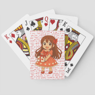 Baraja De Cartas Lindo anime de San Valentín 