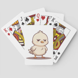 Baraja De Cartas Lindo Pájaro Bebé Gruñón Divertido Dibujo Kawaii