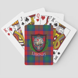 Baraja De Cartas Lindsay Scottish Clan Tartan & Crest