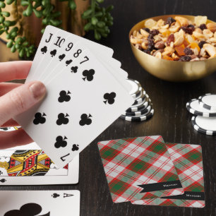 Baraja De Cartas Lindsay Vestimenta Clan Tartán Patrón de placas