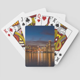 Baraja De Cartas Línea Aérea De Chicago De Noche