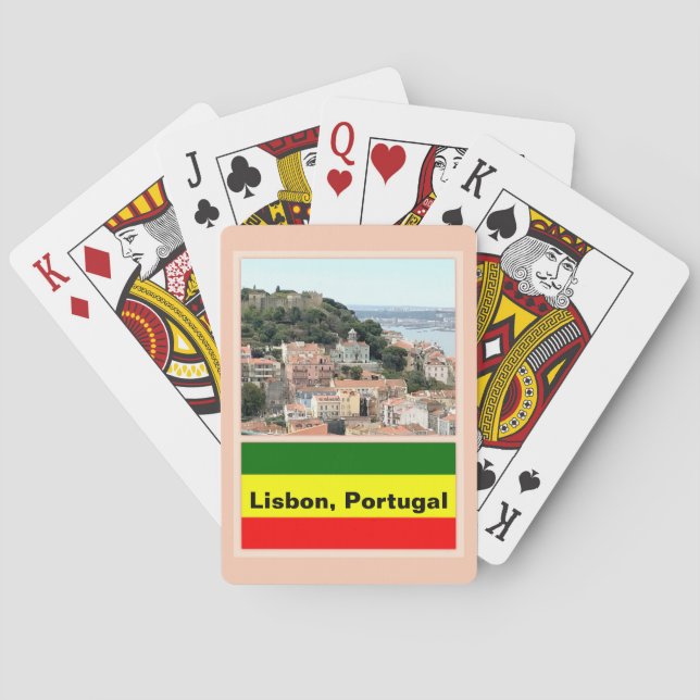 Baraja De Cartas Línea aérea de Lisboa y Portugal (Reverso)