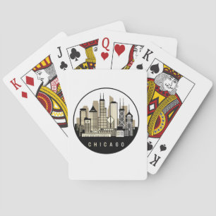 Baraja De Cartas Línea aérea moderna de Chicago en Illinois