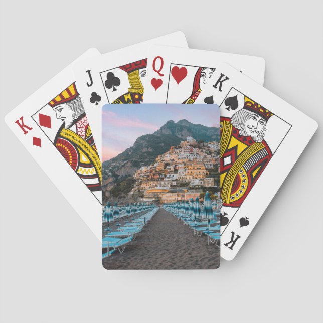 Baraja De Cartas Línea costera | Campania, Italia (Reverso)