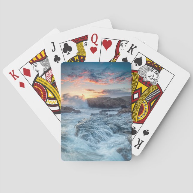 Baraja De Cartas Línea costera | Carmel California (Reverso)